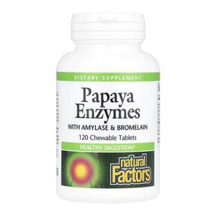 Papaya Enzymes - 120 tabs Natural Factors dsn_29865 фото
