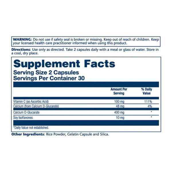 Calcium D-Glucarate 400mg - 60 caps Solaray dsn_26895 фото