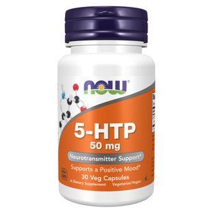 5-HTP 50mg - 30 vcaps Now Food 5-HTP Now Foods 50 мг (30 капсул) &mdash; Для сну dsn_22152 фото