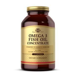 Omega-3 Fish Oil Concentrate - 120 softgels Solgar dsn_28786 фото