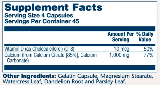 Calcium w/ D3 Citrate 1000mg - 90 caps Solaray dsn_24508 фото
