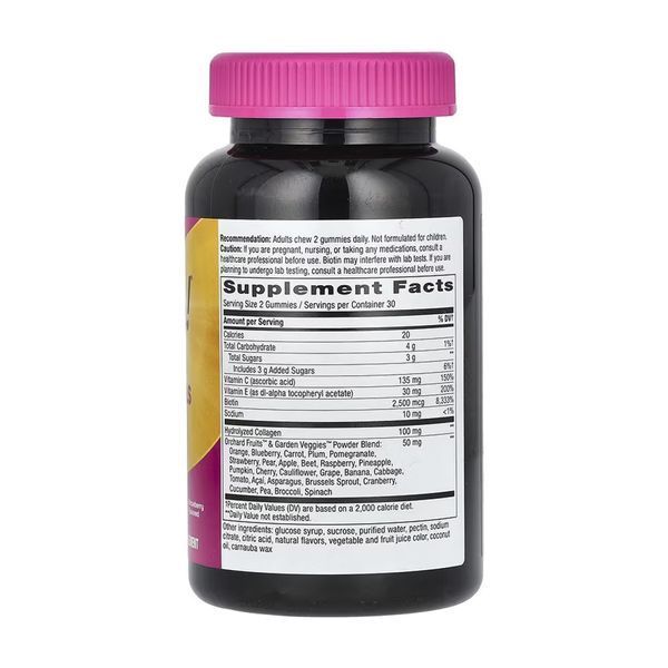 Мультивитамины для волос, кожи и ногтей, Hair, Skin & Nails Gummies, Nature's Way, Alive! клубника, 60 жевательных конфет dsn_31557 фото
