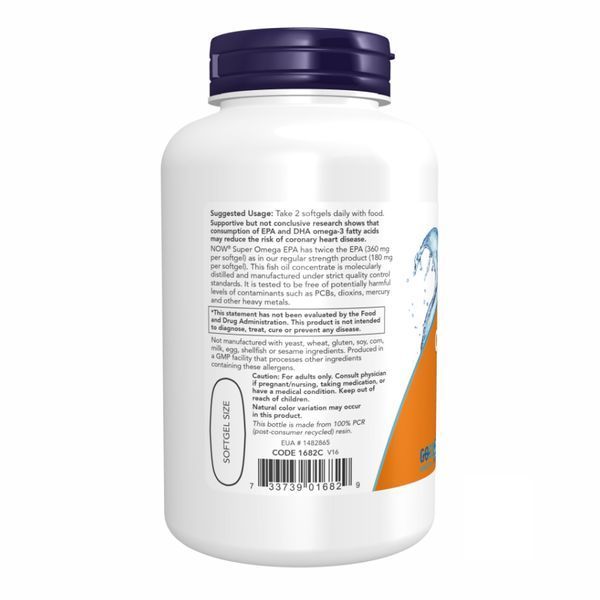 Омега подвійна сила Now Foods (Super Omega EPA) 240 капсул dsn_23482 фото