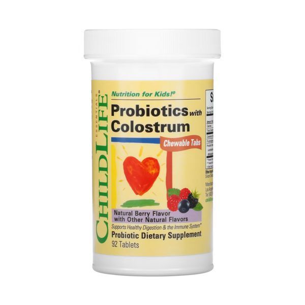 Probiotics with Colostrum Chewable - 90 tabs Natural Berry dsn_28410 фото