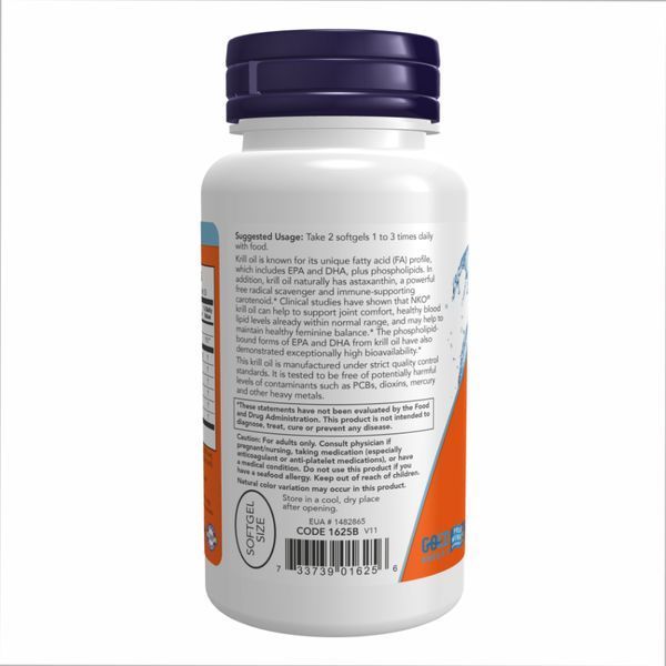 Krill Oil 500 mg - 60 sgels Now Foods / Масло Крыля (Neptune Krill Oil) dsn_22537 фото