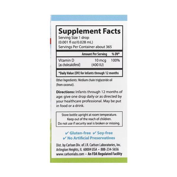 Super Daily D3 for Baby 400IU - 365 Veg drops 10.3 ml dsn_29691 фото