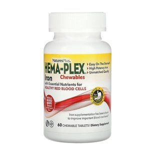 Hema-Plex - 60 chewable tabs Nature's Plus dsn_29607 фото