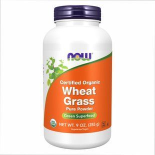 Органические ростки пшеницы Now Foods Wheat Grass Powder Organic 9 oz 255 г dsn_24129 фото