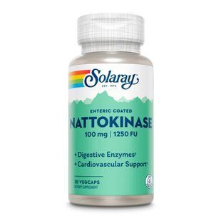 Nattokinase 100mg - 30 vcaps Solaray dsn_26900 фото