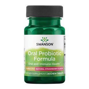 Oral Probiotic Formula 3 billion Cfu - 30 tabs Natural Strawberry Swanson dsn_30953 фото