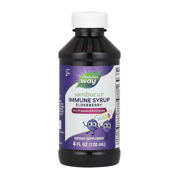 Чорна бузина для дітей віком від 2 років, Sambucus for Kids, Nature's Way, сироп для імунітету з прополісом та ехінацеєю, 120 мл dsn_23622 фото