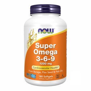Super Omega 3-6-9 1200 mg - 180 sgels Now Foods / Супер Омега 3-6-9 dsn_18409 фото
