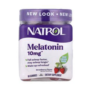 Мелатонин Natrol "Melatonin Gummies" для нормализации сна, со вкусом клубники, 10 мг (60 жевательных мармеладок) dsn_31463 фото