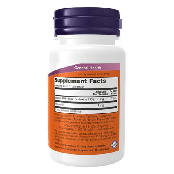 Melatonin 3mg - 180 lozenges Now Foods dsn_25084 фото