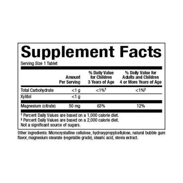 Magnesium Citrate 50mg - 60 tabs Bubble Gum dsn_28890 фото