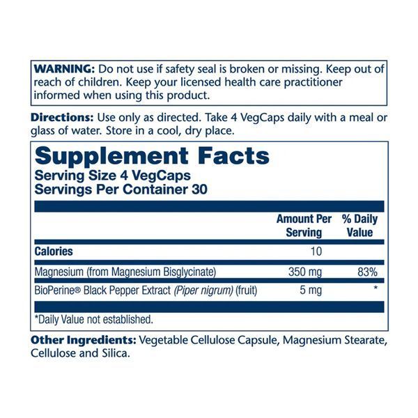 Magnesium Glycinate 350mg - 120 vcaps Solaray dsn_26129 фото