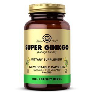 Гинкго Билоба супер, Super Ginkgo, Solgar, 120 вегетарианских капсул dsn_25449 фото