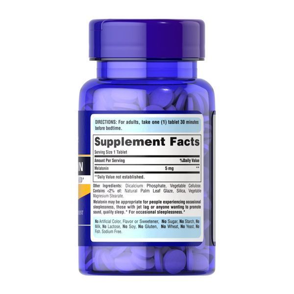Melatonin 5mg - 120 tabs Puritans Pride dsn_26638 фото