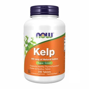 Kelp 150 mcg - 200 tabs Now Foods dsn_18422 фото