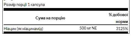 Niacinamide 500mg - 250caps dsn_14726 фото