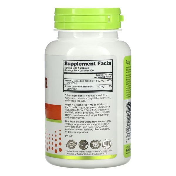 Sodium Ascorbate - 100 caps Nutribiotic dsn_25500 фото