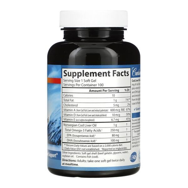 Cod Liver Oil Super 1000mg - 100 softgels dsn_29015 фото