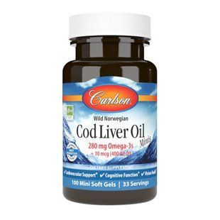Cod Liver Oil - 100 mini softgels dsn_29692 фото