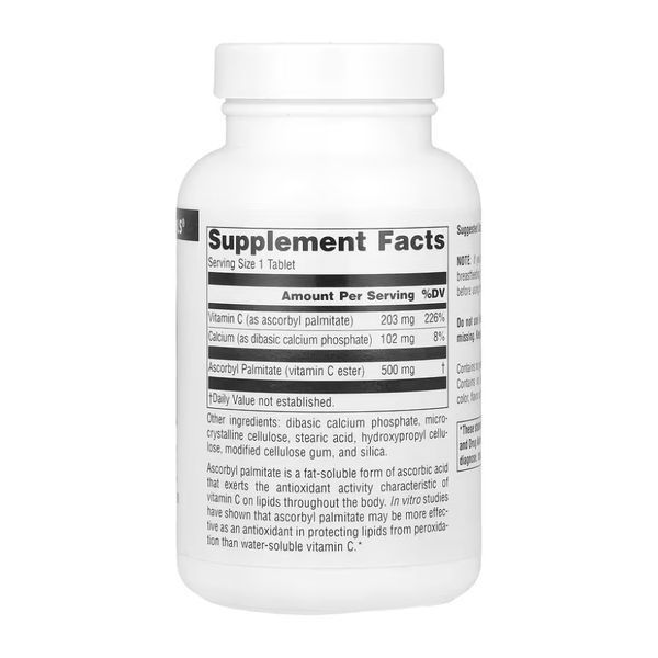 Ascorbyl Palmitate 500mg - 90 tabs Source Naturals dsn_29543 фото
