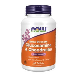 Glucosamine & Chondroitin Extra Strength - 60 tabs Now Foods dsn_28124 фото