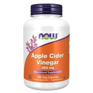 Apple Cider Vinegar 450 mg - 180 vcaps Now Foods dsn_22563 фото