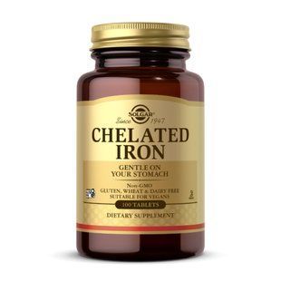 Chelated Iron - 100 tabs Solgar dsn_28746 фото