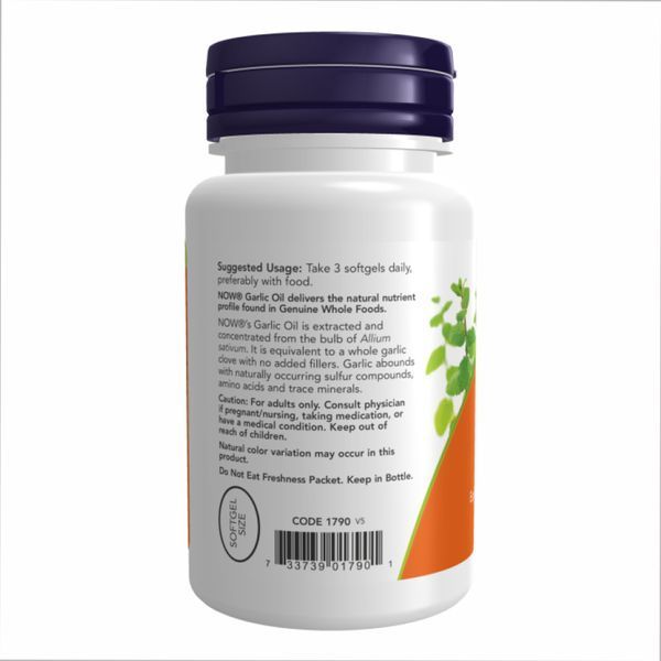 Garlic Oil 1500 mg - 250 softgels Now Foods dsn_10840 фото