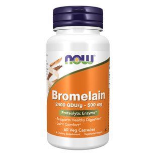 Bromelain 500mg - 60 vcaps Now Foods dsn_24692 фото