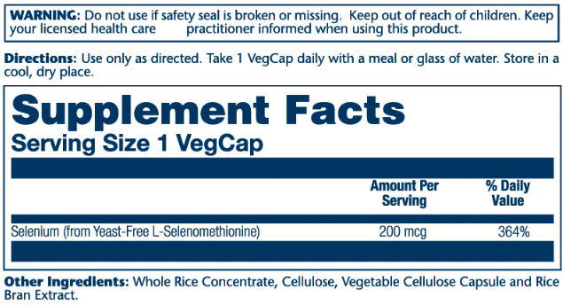 Selenium Yeast Free 200mcg - 90 vcaps dsn_23547 фото