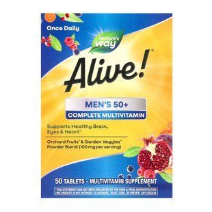 Витамины для мужчин 50+,Alive! Men's 50+ Complete,50 таблеток dsn_26012 фото