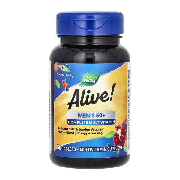 Вітаміни для чоловіків 50+,Alive! Men's 50+ Complete,50 таблеток dsn_26012 фото