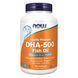 Омега-3 (500 мг) Now Foods DHA-500 Двойная сила 180 капсул dsn_24669 фото 1