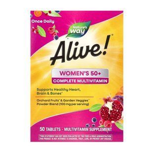 Витамины для женщин 50+, Alive! Women's 50+ Complete Multivitamin, 50 таблеток dsn_26015 фото
