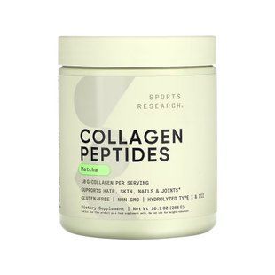 Sports Research Collagen Peptides Matcha &mdash; Пептиды коллагена с чаем Матча (288 г) dsn_30470 фото