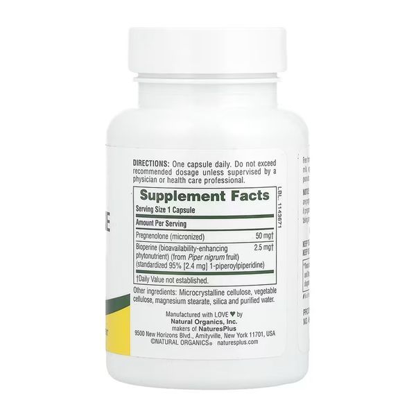 Ultra Pregnenolone with Bioperine - 60 caps Nature's Plus dsn_31337 фото