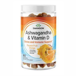 Ashwagandha Vitamin D - 60 Gummies Passion Fruit-Orange dsn_18227 фото