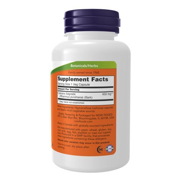 Cascara Sagrada 450 mg - 250 vcaps Now Foods dsn_27135 фото