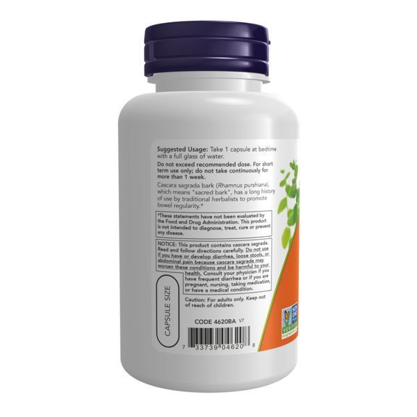 Cascara Sagrada 450 mg - 250 vcaps Now Foods dsn_27135 фото