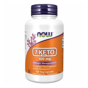 7-KETO (Дегідроепіандростерон) Now Foods 100 мг 60 Вегетаріанських Капсул dsn_25605 фото