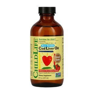 Cod Liver Oil Liquid - 237ml Natural Strawberry dsn_28769 фото